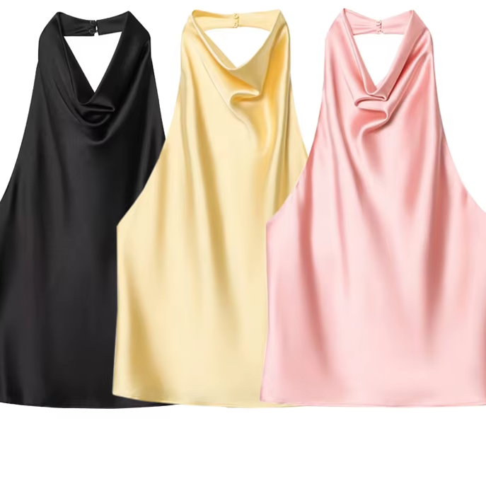 Satin Backless Top