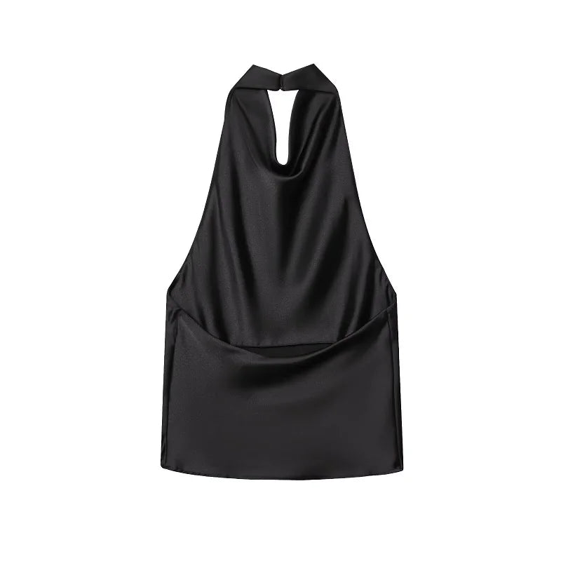 Satin Backless Top
