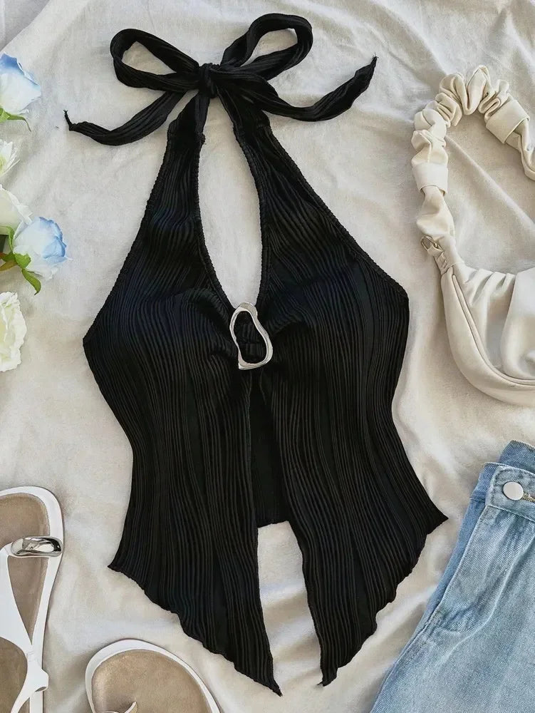 Split-Back Halter Top