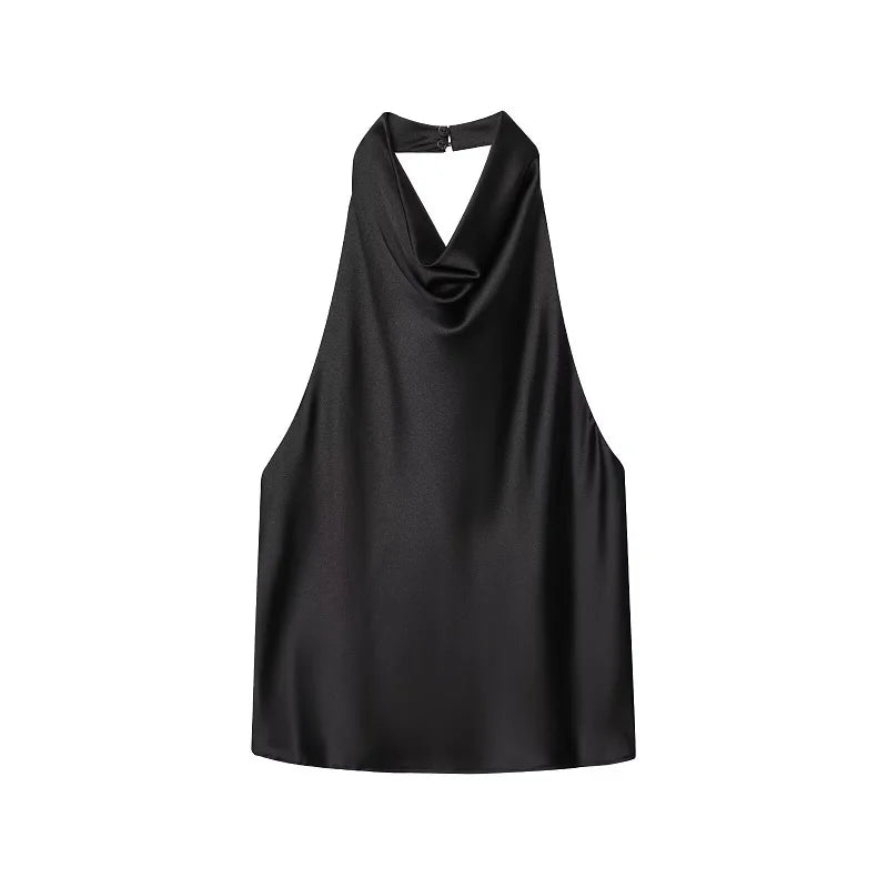 Satin Backless Top