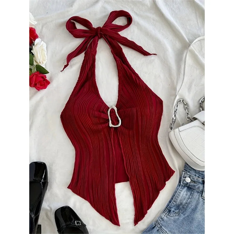 Split-Back Halter Top