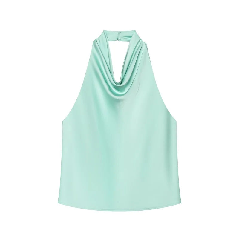 Satin Backless Top