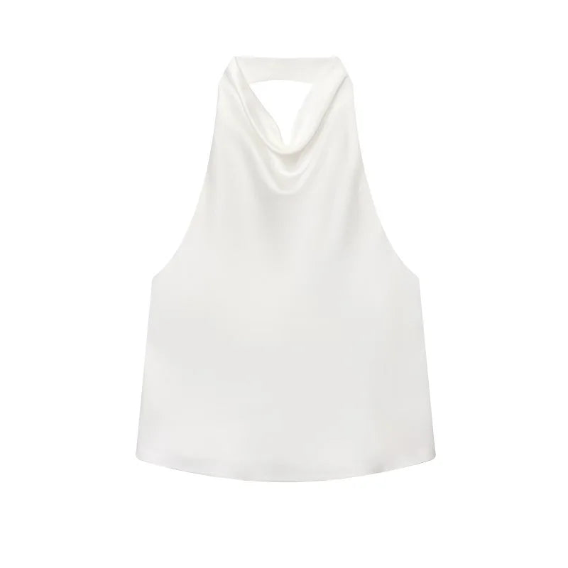 Satin Backless Top