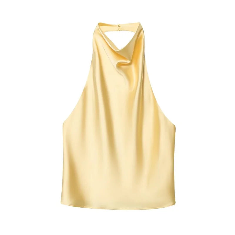 Satin Backless Top