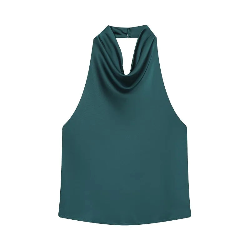Satin Backless Top