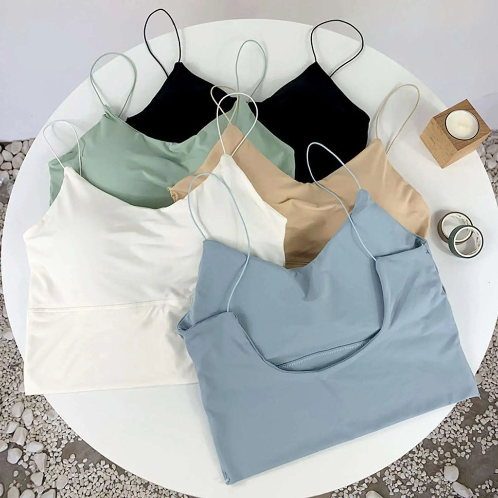 Seamless Ice Silk Padded Cami