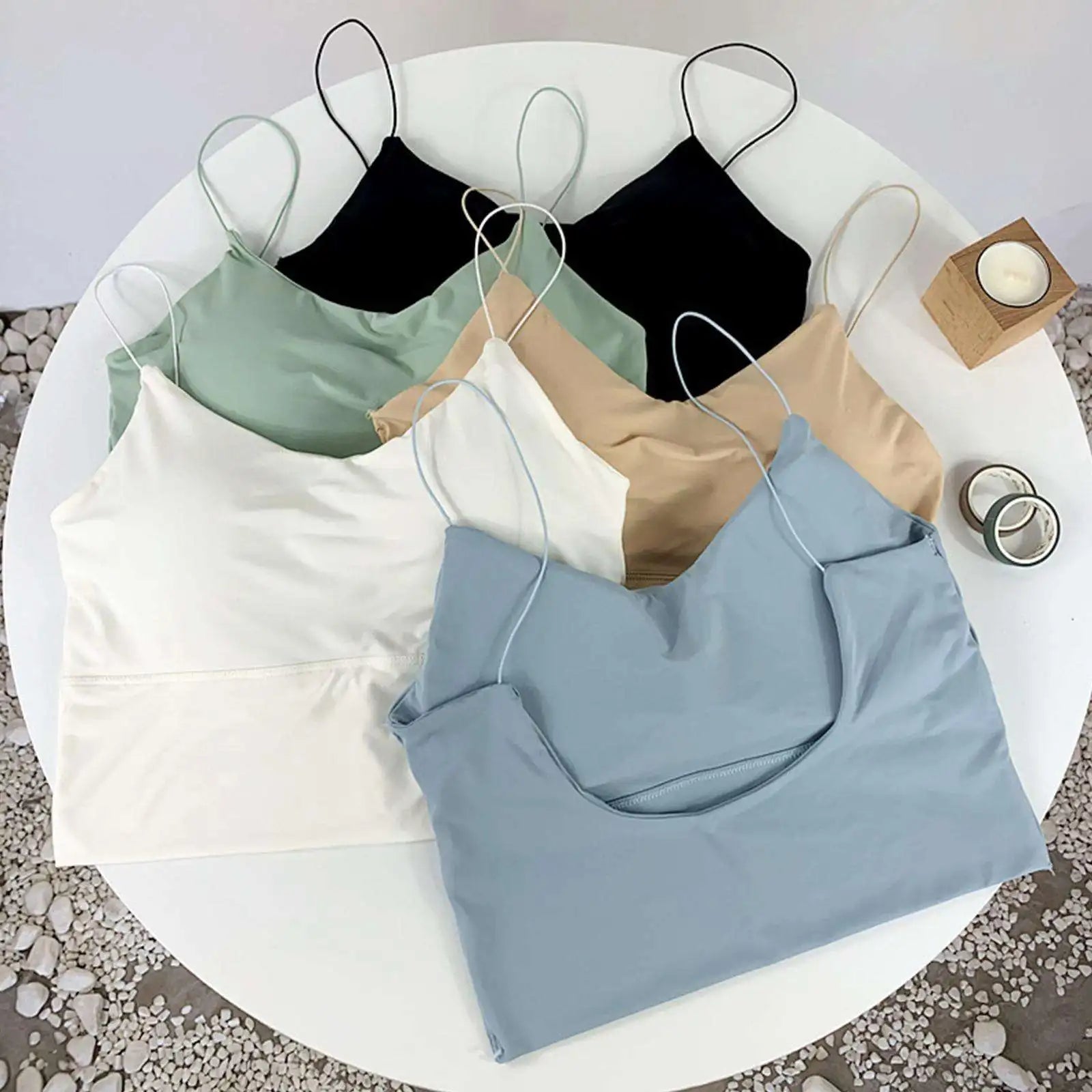 Seamless Ice Silk Padded Cami
