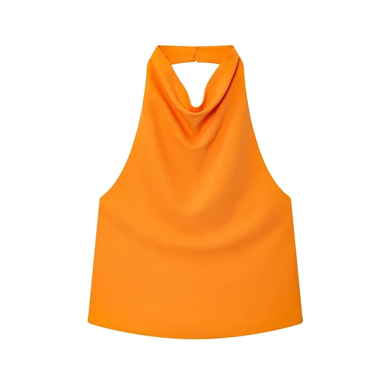 Satin Backless Top