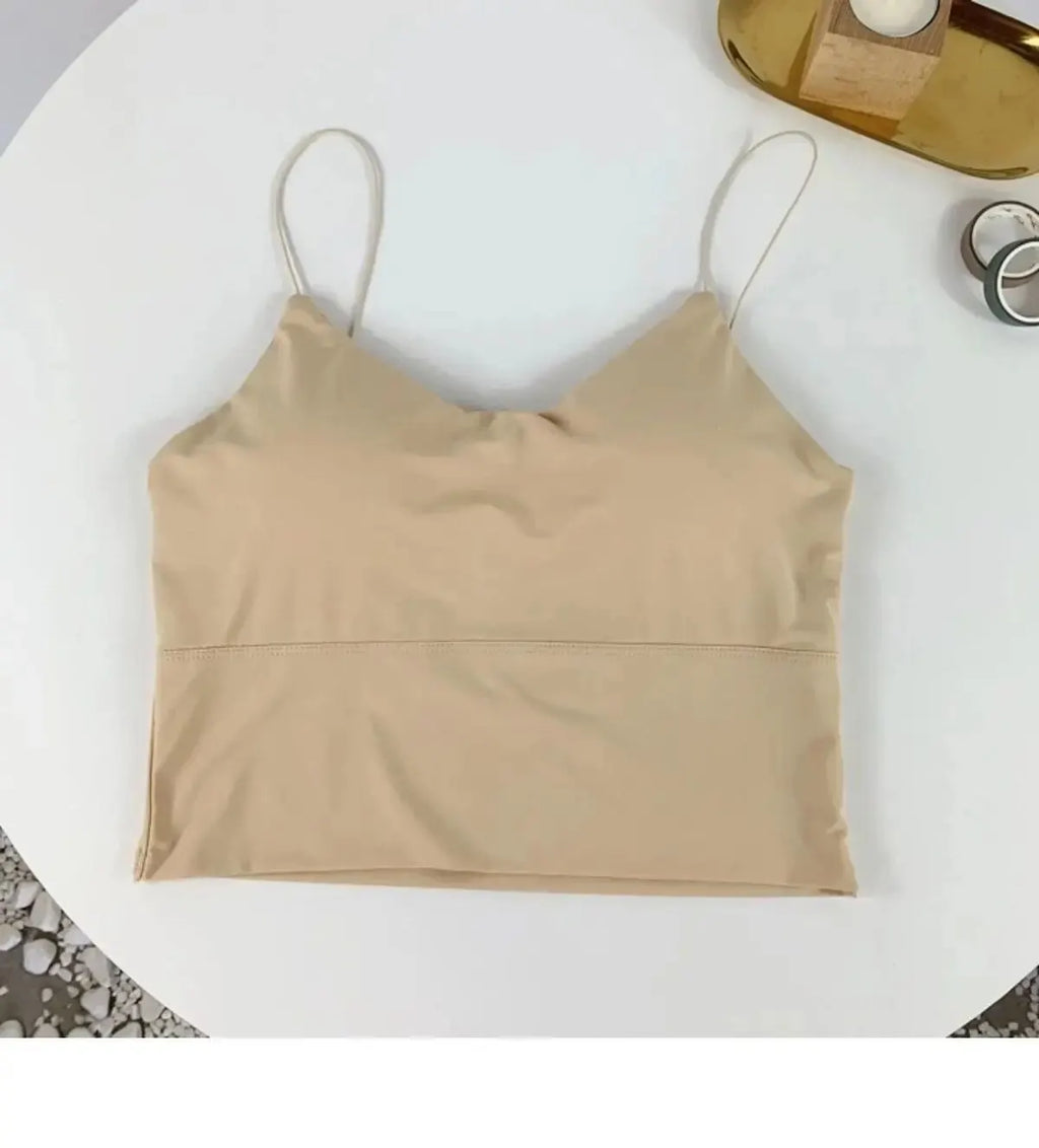 Seamless Ice Silk Padded Cami