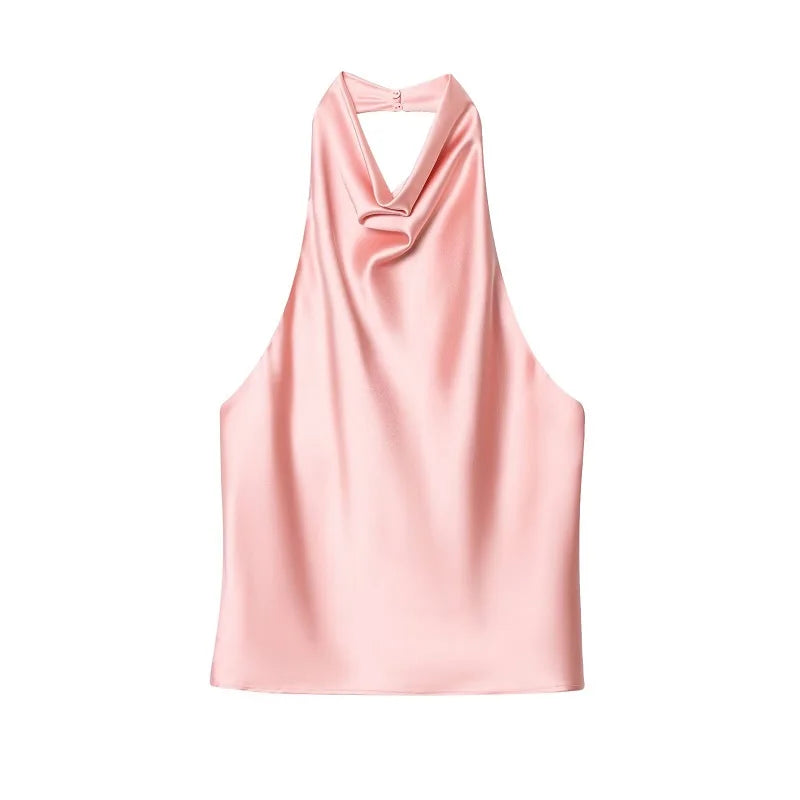 Satin Backless Top