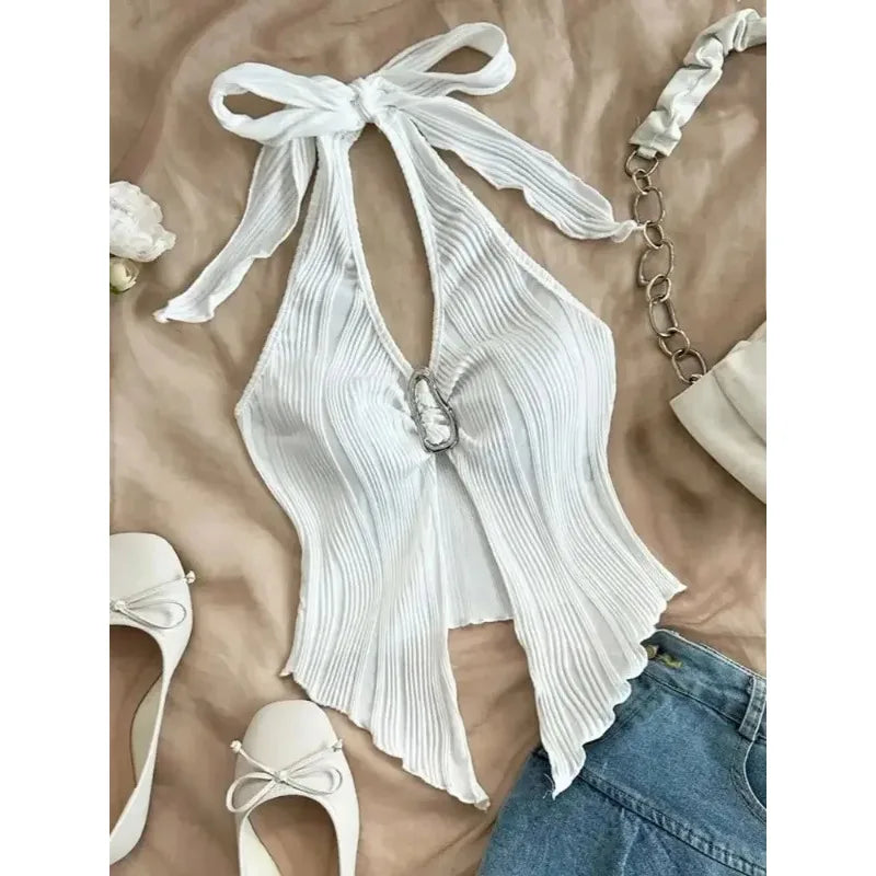 Split-Back Halter Top