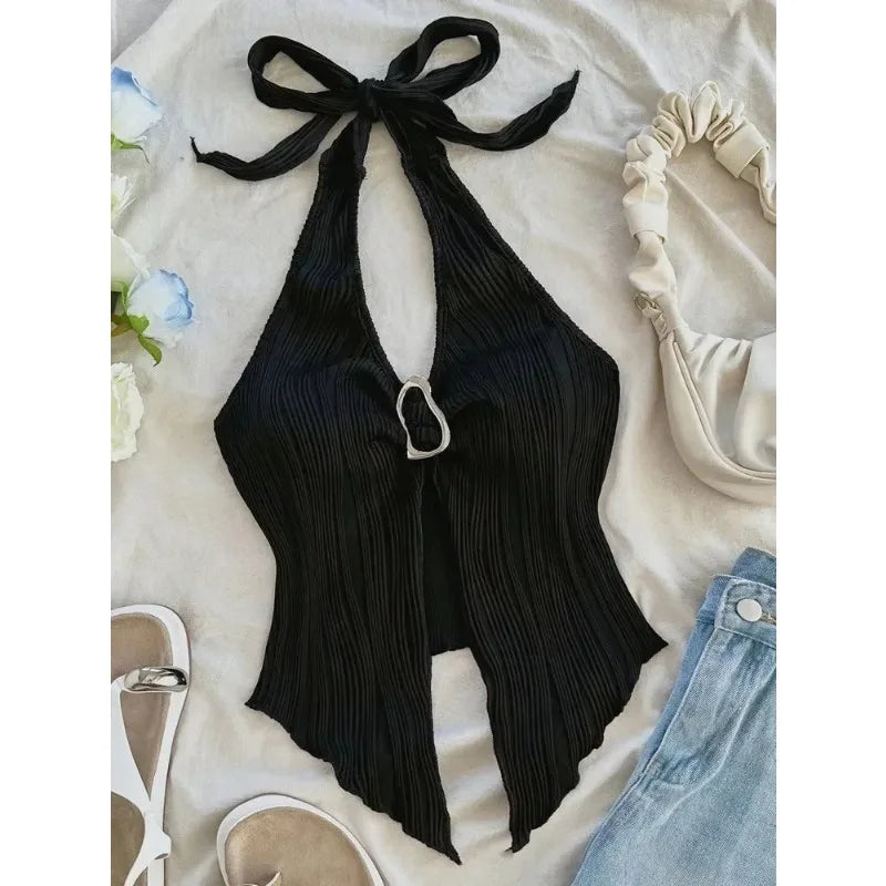 Split-Back Halter Top