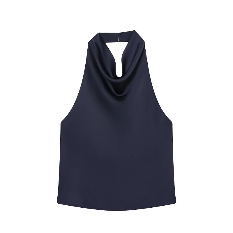 Satin Backless Top