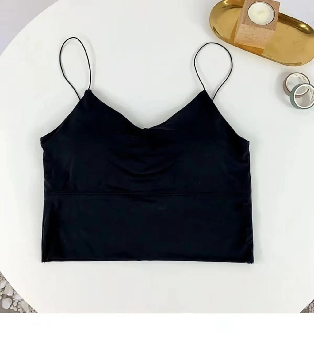 Seamless Ice Silk Padded Cami