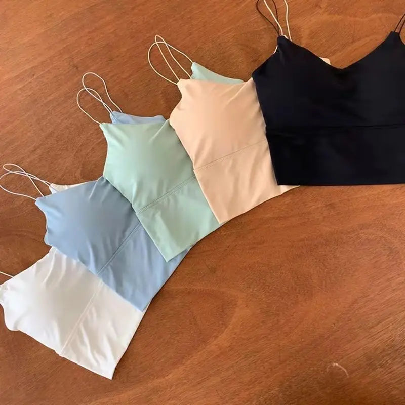 Seamless Ice Silk Padded Cami