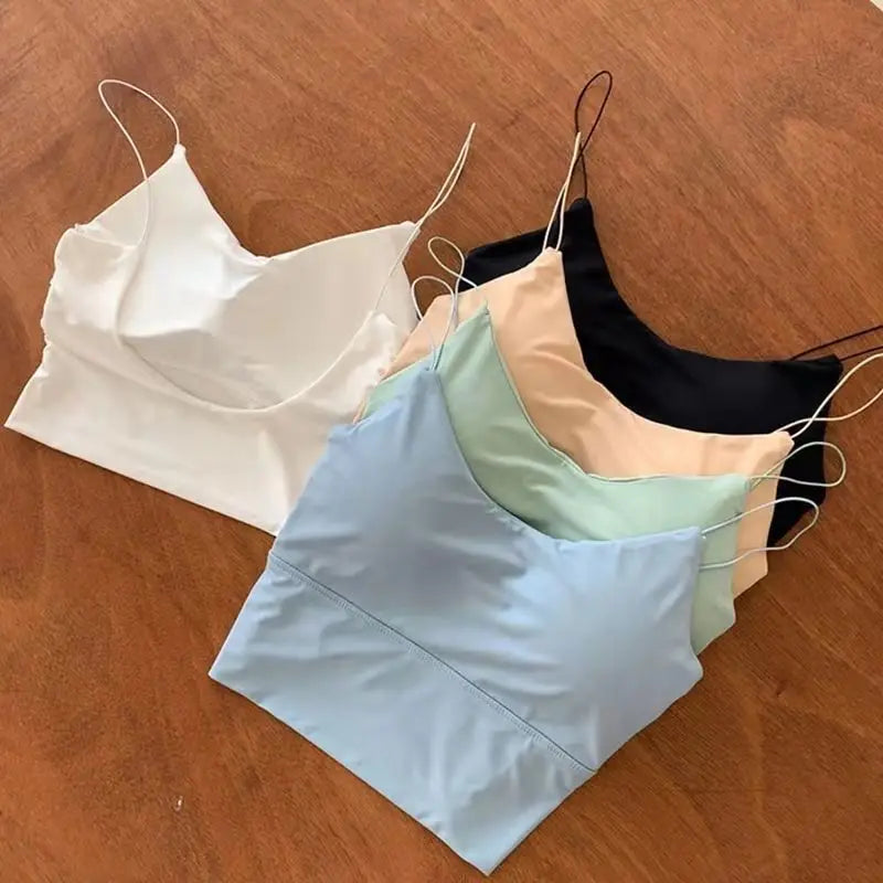 Seamless Ice Silk Padded Cami